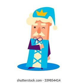 King Cartoon character, Emotion Vector Illustration Set