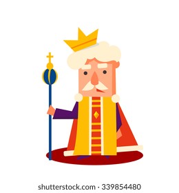 King Cartoon character, Emotion Vector Illustration Set