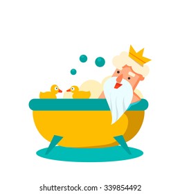 King Cartoon character, Emotion Vector Illustration Set