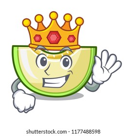 King cartoon sliced fresh melon green sweet