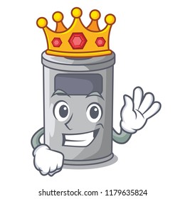 King cartoon steel trash can in the office