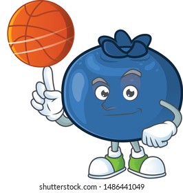 King cartoon sweet blueberry character on white background