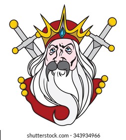 King cartoon vector illustration