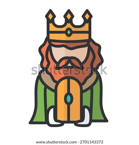 King Caspar. Three Kings. Three wise men avatar. The Magi icon