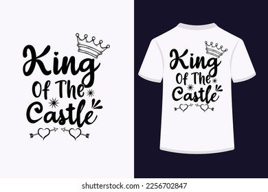 Rey del castillo diseño creativo de camisetas de tipografía. Se trata de un archivo vectorial editable e imprimible de alta calidad.