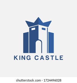 king castle fortress vector logo icon design