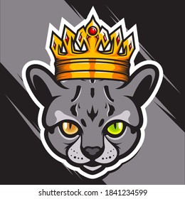 king of the cat head logo design