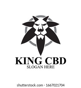 king cbd health logo designs leaf lions