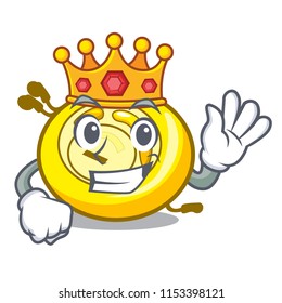 King CD player mascot cartoon