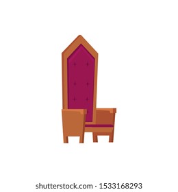 king chair fairytale isolated icon vector illustration design