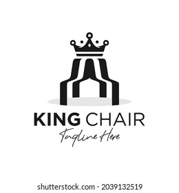 king chair inspiration illustration logo design