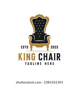 king chair vector illustration logo design