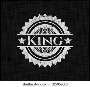 King with chalkboard texture