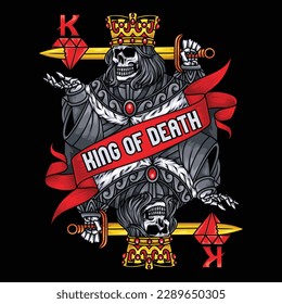 The king is a character in a card game. Kings are usually worth 13, which is higher than queens. And seen in the picture, there is a king card that carries a sword and is stabbed into a diamond