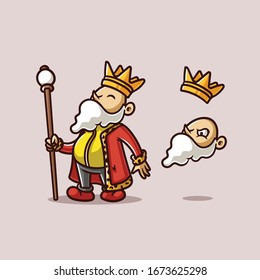 king character illustration. file vector editable