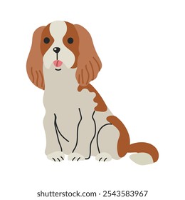 King charles spaniel icono Clipart avatar logotipo aislado ilustración