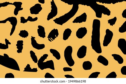 King cheetah skin pattern vector illustration. Fashion animal print. African animal texture. Cheetah fur background flag.