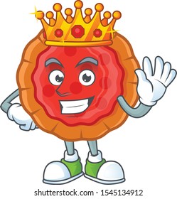 King cherry pie cartoon character mascot