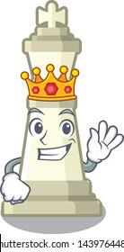 King king chess in the cartoon shape