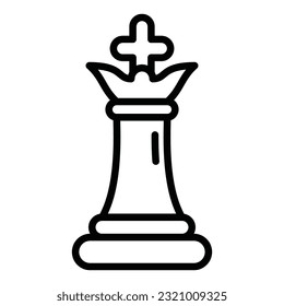 king chess icon on transparent background