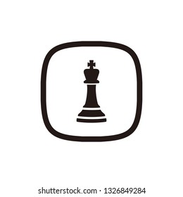 King chess icon sign symbol