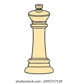 king chess illustration hand drawn isolated vector