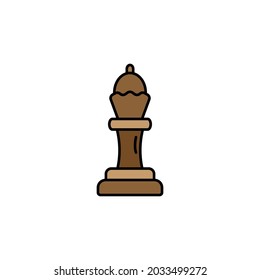 king, chess line colored icon. Signs and symbols can be used for web, logo, mobile app, UI, UX