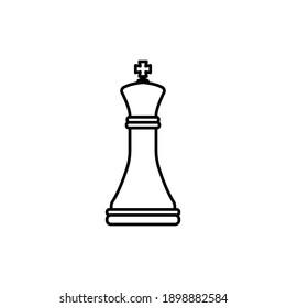 king chess line icon. strategy, business symbol. simple design editable. Design template vector