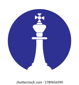 king chess logo design vector template