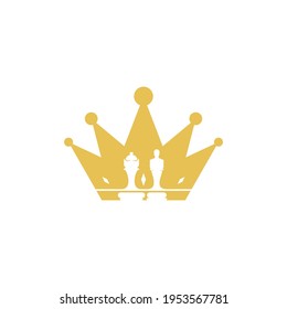 King Chess logo design vector illustration, Creative Chess logo design concept template, symbols icons