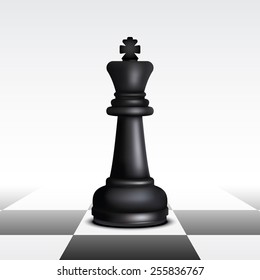 King Chess on board. Vector Illustration eps10