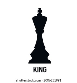 King chess piece element, stock vector illustration