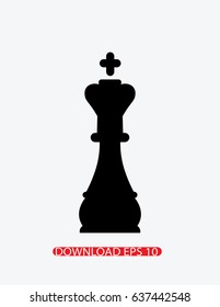 King chess piece icon, Vector