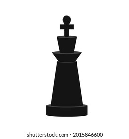 King chess piece illustration. Isolated on white background.