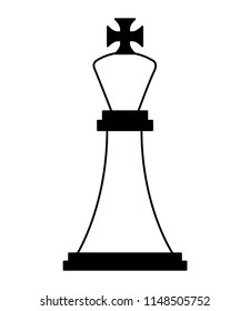 king chess piece isolated icon