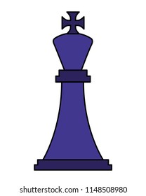 king chess piece isolated icon