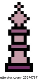 King chess piece in pixel art style