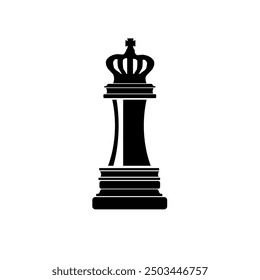 Rey, Pieza de ajedrez, Estrategia - Icono de Vector
