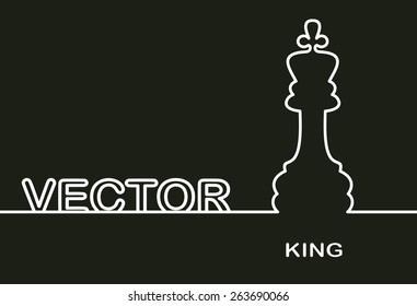 King chess and space for text. Flat design.Banners