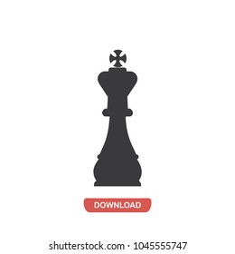 King chess vector icon 