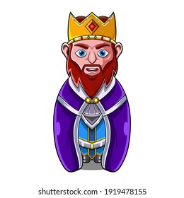 The king chibi mascot logo 