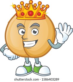 King of chickpeas on cartoon mascot style design