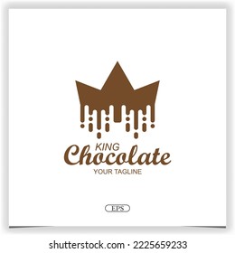 diseño de logotipo de chocolate rey premium elegante plantilla de vectores 10