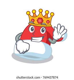 King Christmas hat character cartoon