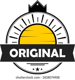 el diseño del logotipo moderno de círculo king con un aspecto de rey