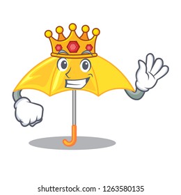 King classic yellow umbrella in shape cartoon