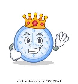 King clock character cartoon style