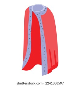 King cloth icon isometric vector. Back robe. Cape cloak