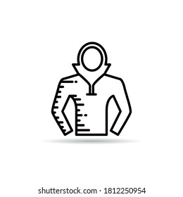 vector de línea de icono de trapo de rey