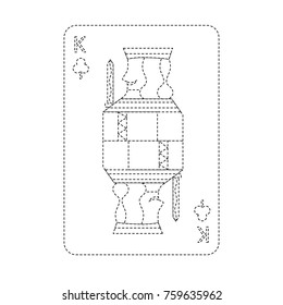 king of clover or clubs french playing cards related icon image